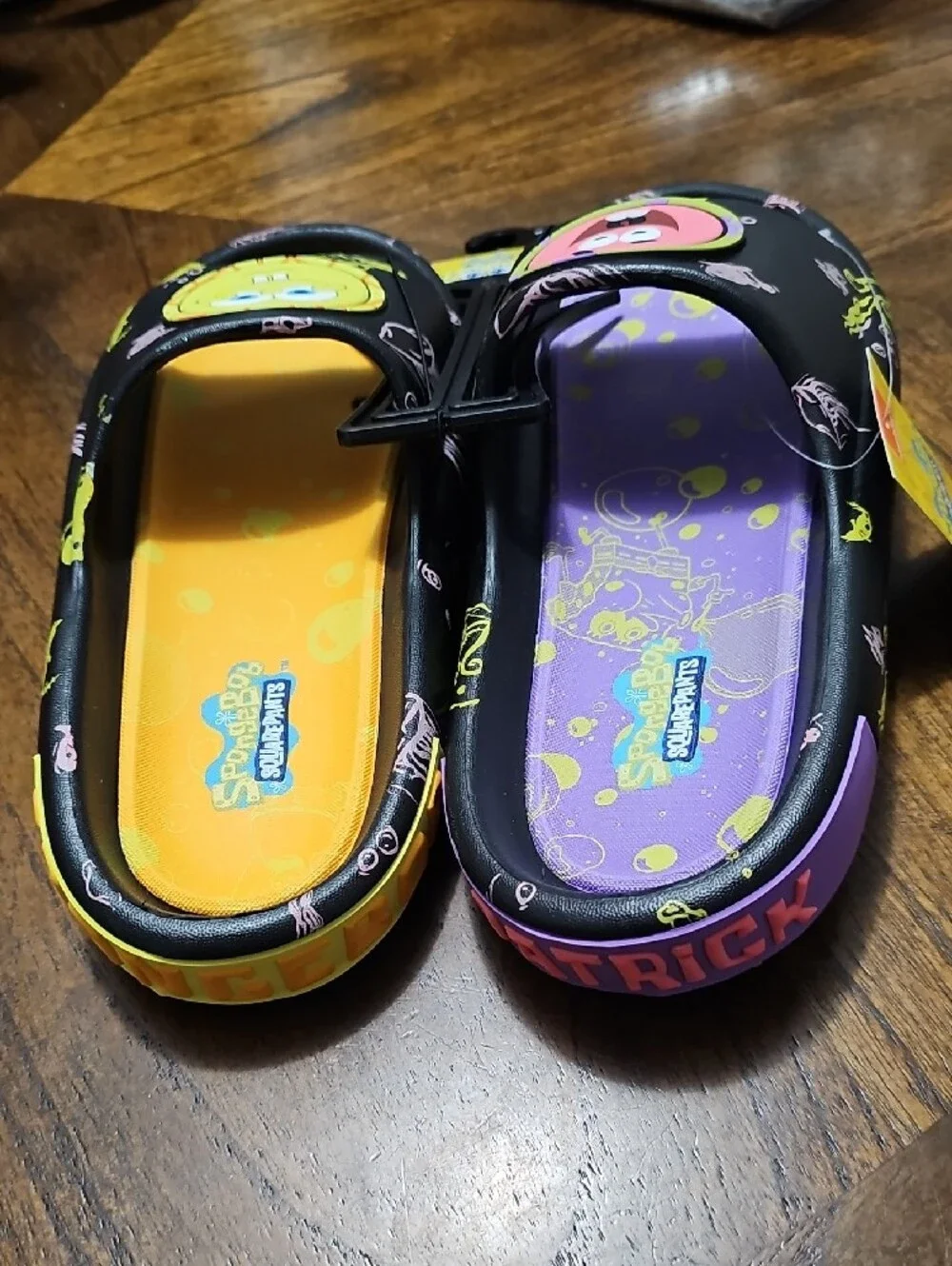 SpongeBob SquarePants Kids' Slide Sandals - Yellow & Purple